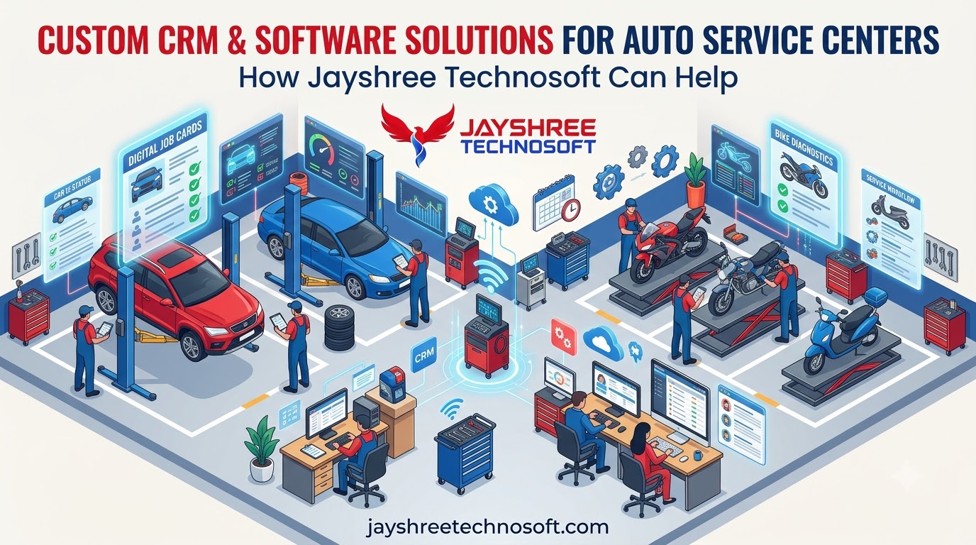 Custom CRM & Software Solutions for Auto Service Centers: How Jayshree Technosoft Can Help