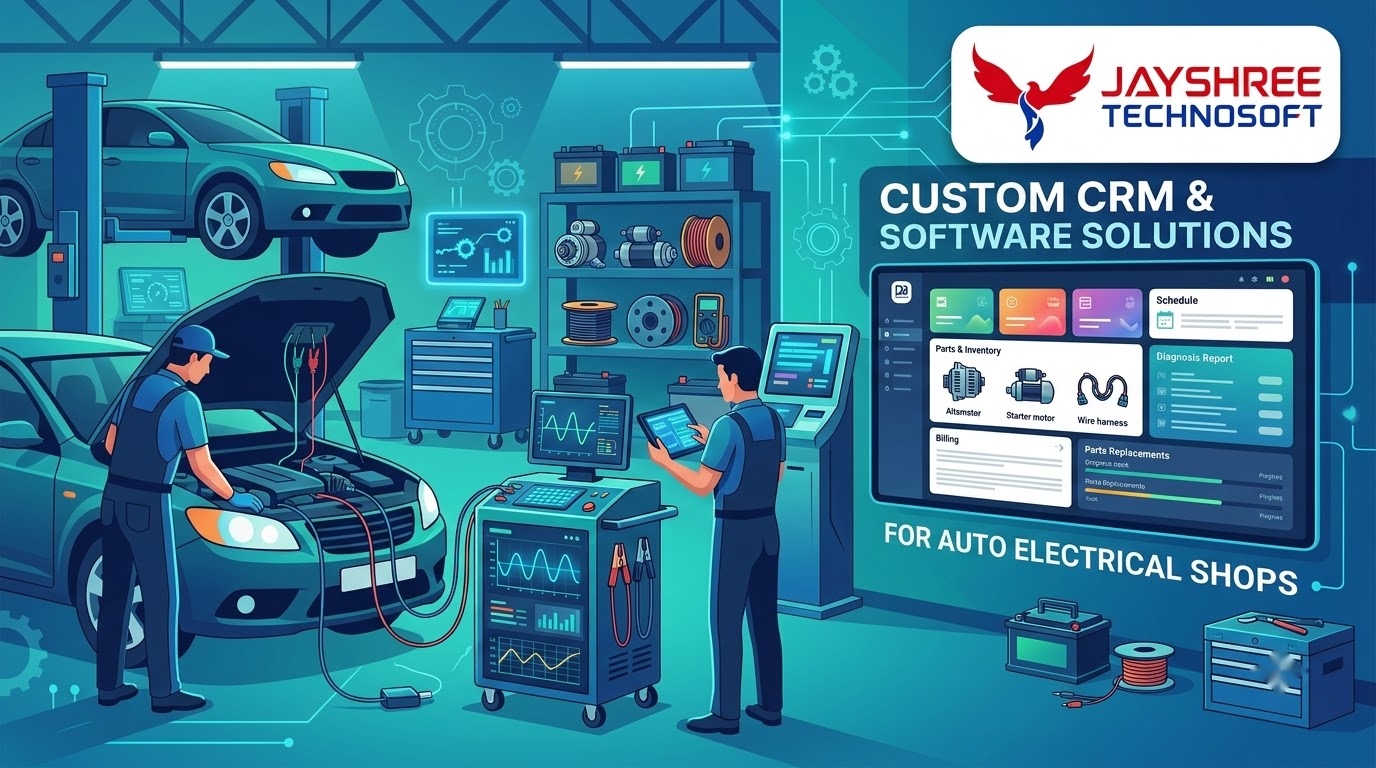 Custom CRM & Software Solutions for Auto Electrical Shops: How Jayshree Technosoft Can Help
