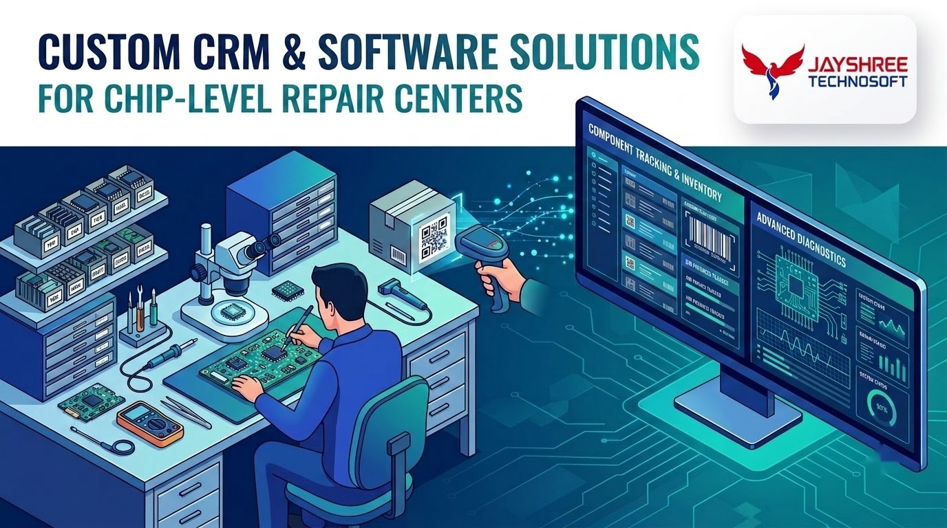 Custom CRM & Software Solutions for Chip-Level Repair Centers: How Jayshree Technosoft Can Help