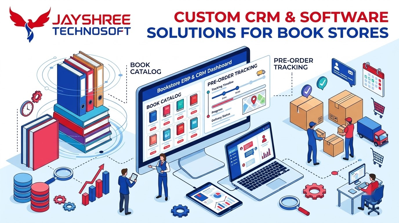 Custom CRM & Software Solutions for Book Stores: How Jayshree Technosoft Can Help