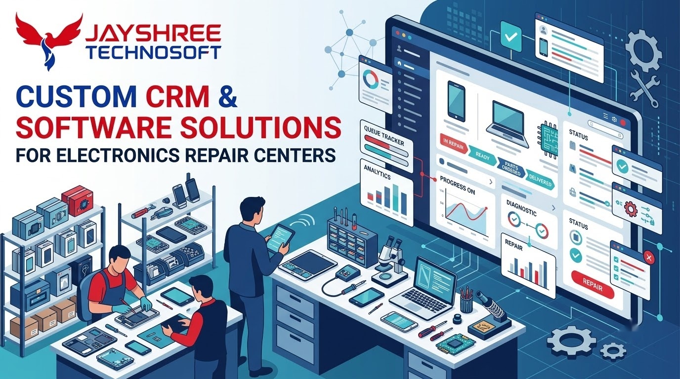 Custom CRM & Software Solutions for Electronics Repair Centers: How Jayshree Technosoft Can Help