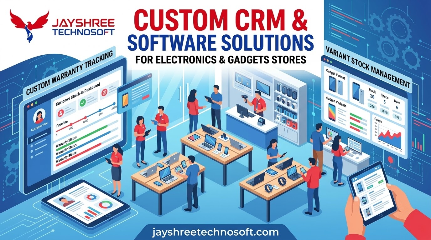 Custom CRM & Software Solutions for Electronics & Gadgets Stores: How Jayshree Technosoft Can Help