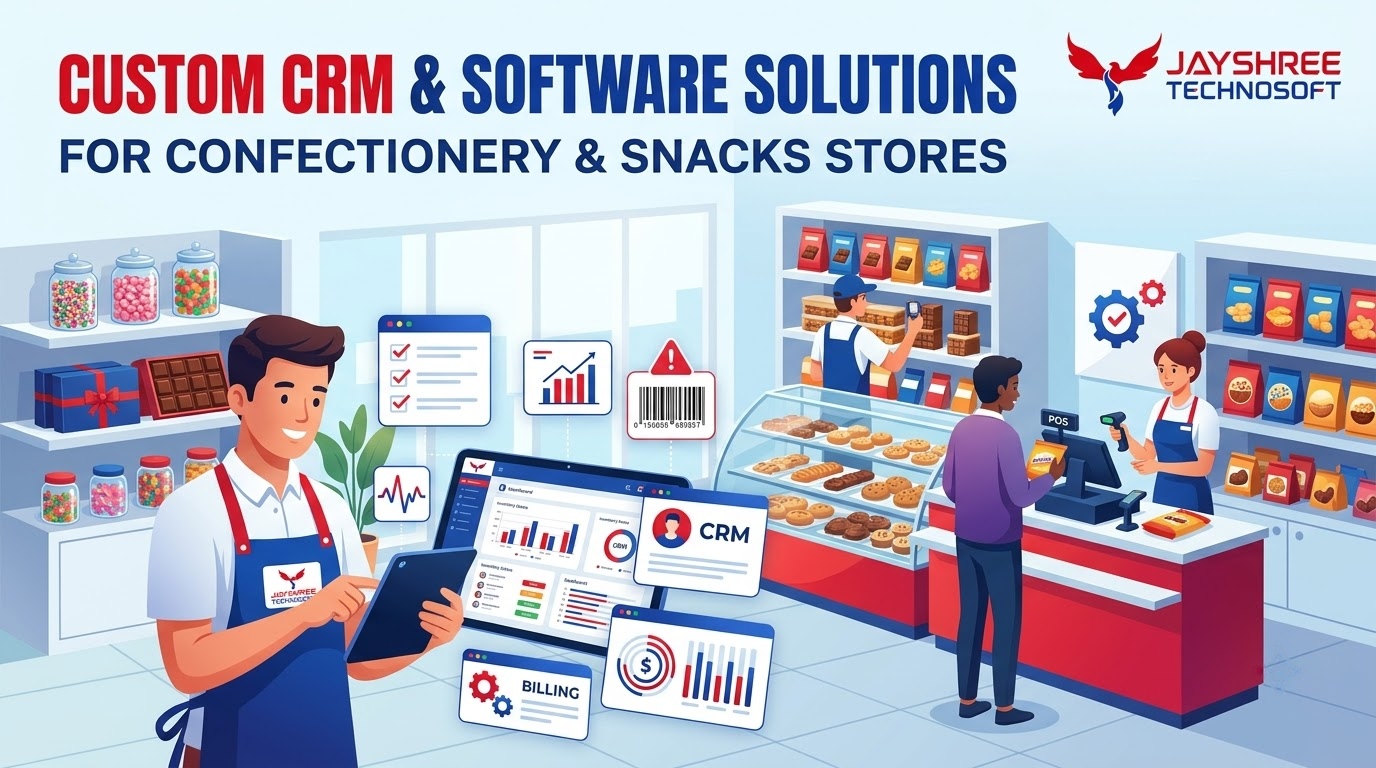 Custom CRM & Software Solutions for Confectionery & Snacks Stores: How Jayshree Technosoft Can Help