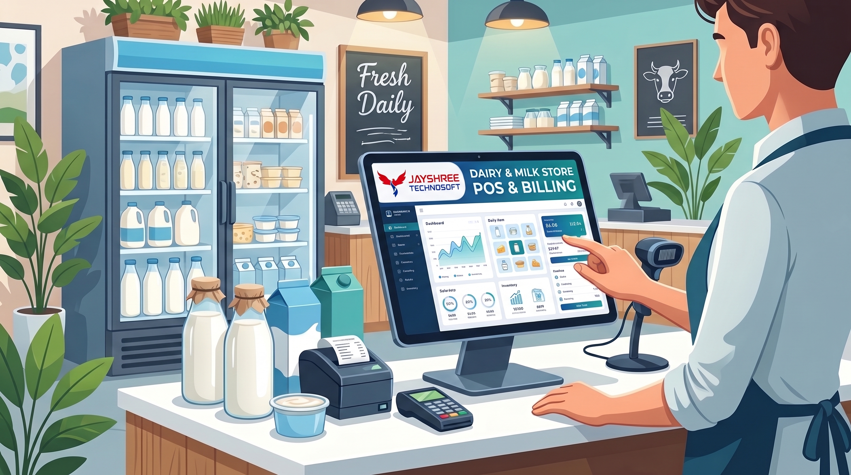 Custom CRM & Software Solutions for Dairy & Milk Product Stores: How Jayshree Technosoft Can Help