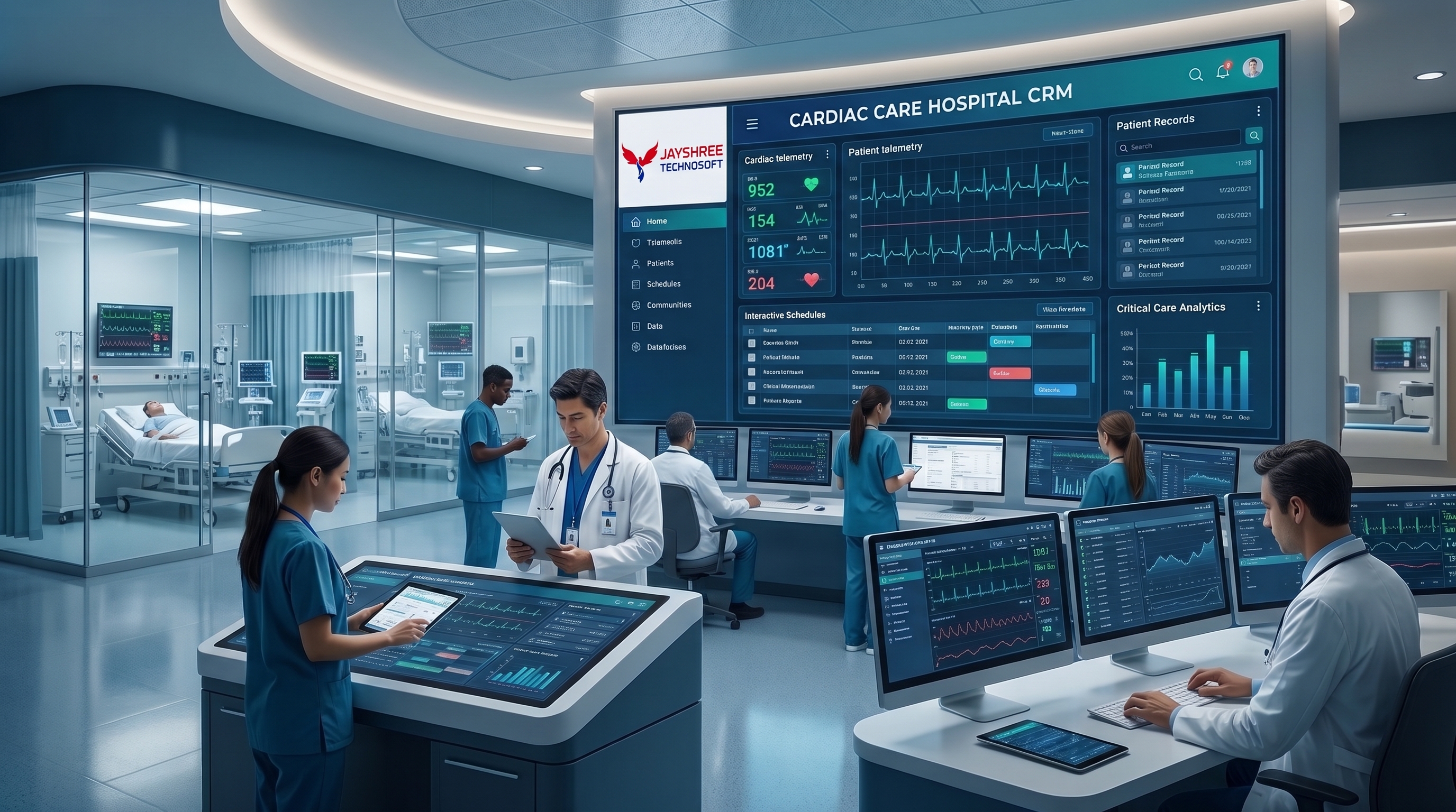 Custom CRM & Software Solutions for Cardiac Care Centers: How Jayshree Technosoft Can Help